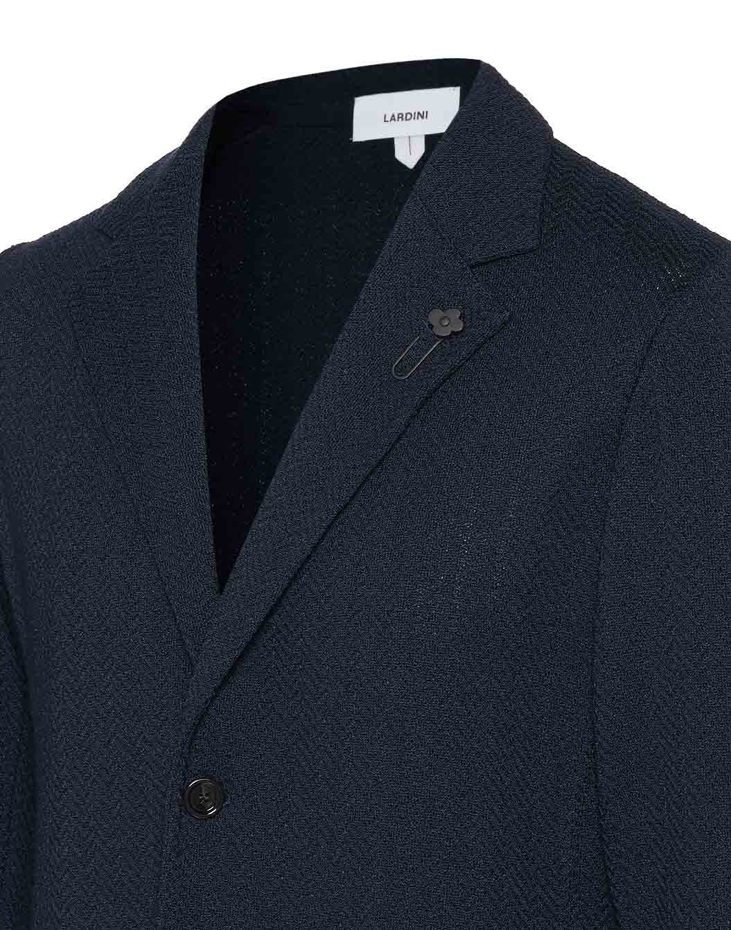 コットンレーヨンヘリンボーンステッチニットジャケット – LARDINI