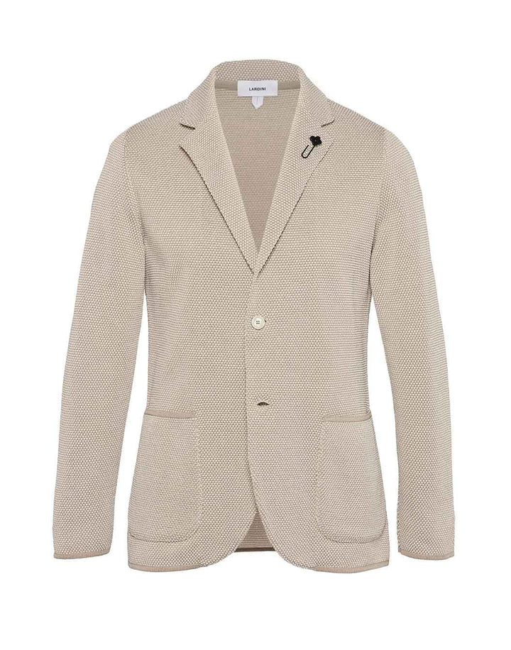 マーセライズドコットンハニカムステッチニットジャケット – LARDINI
