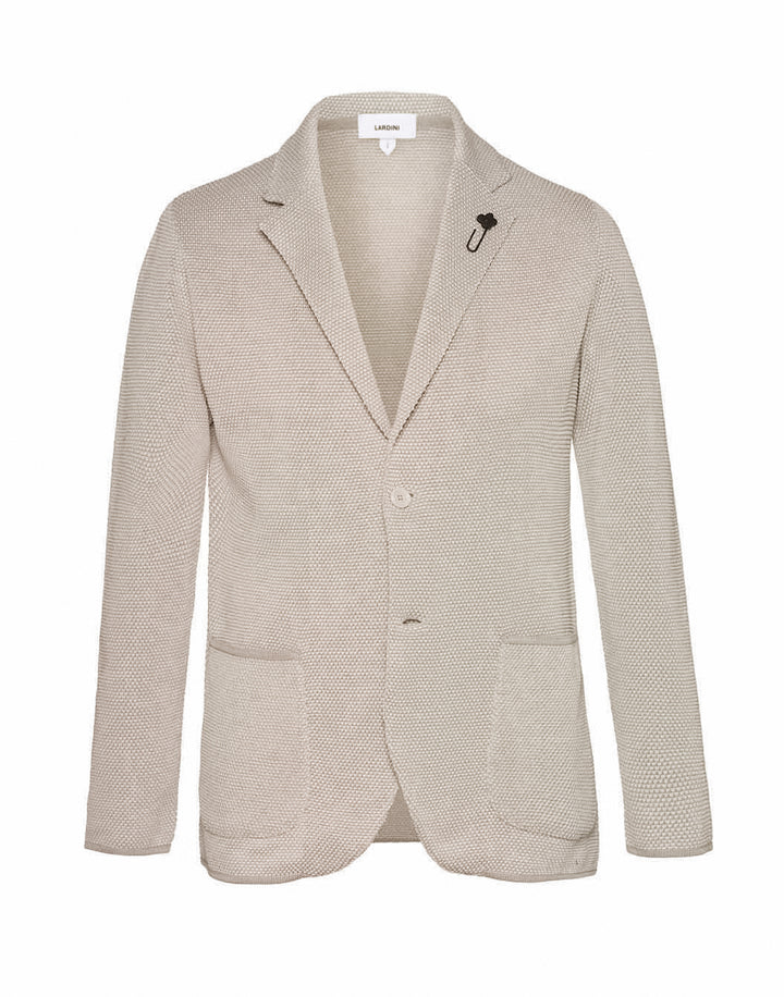 マーセライズドコットンハニカムステッチニットジャケット – LARDINI