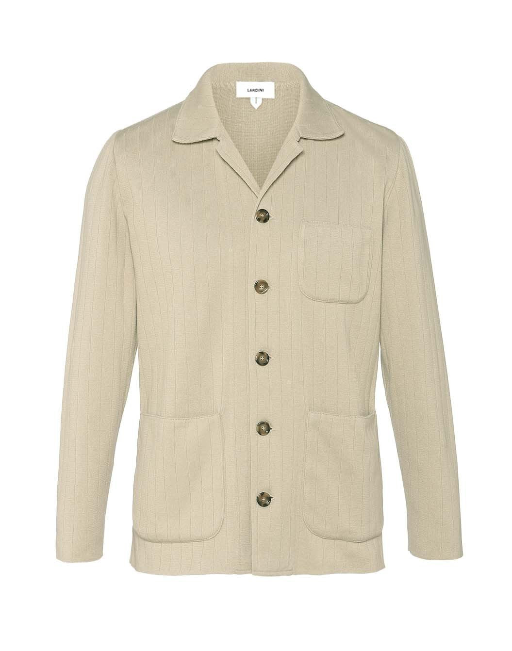 フラットリブステッチカバーオールニットジャケット – LARDINI Online