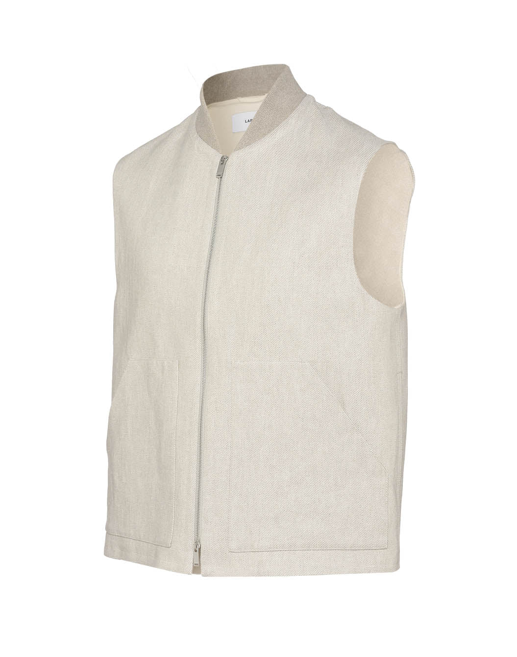 ローリネンダイヤゴナルノースリーブジャケット – LARDINI Online Store