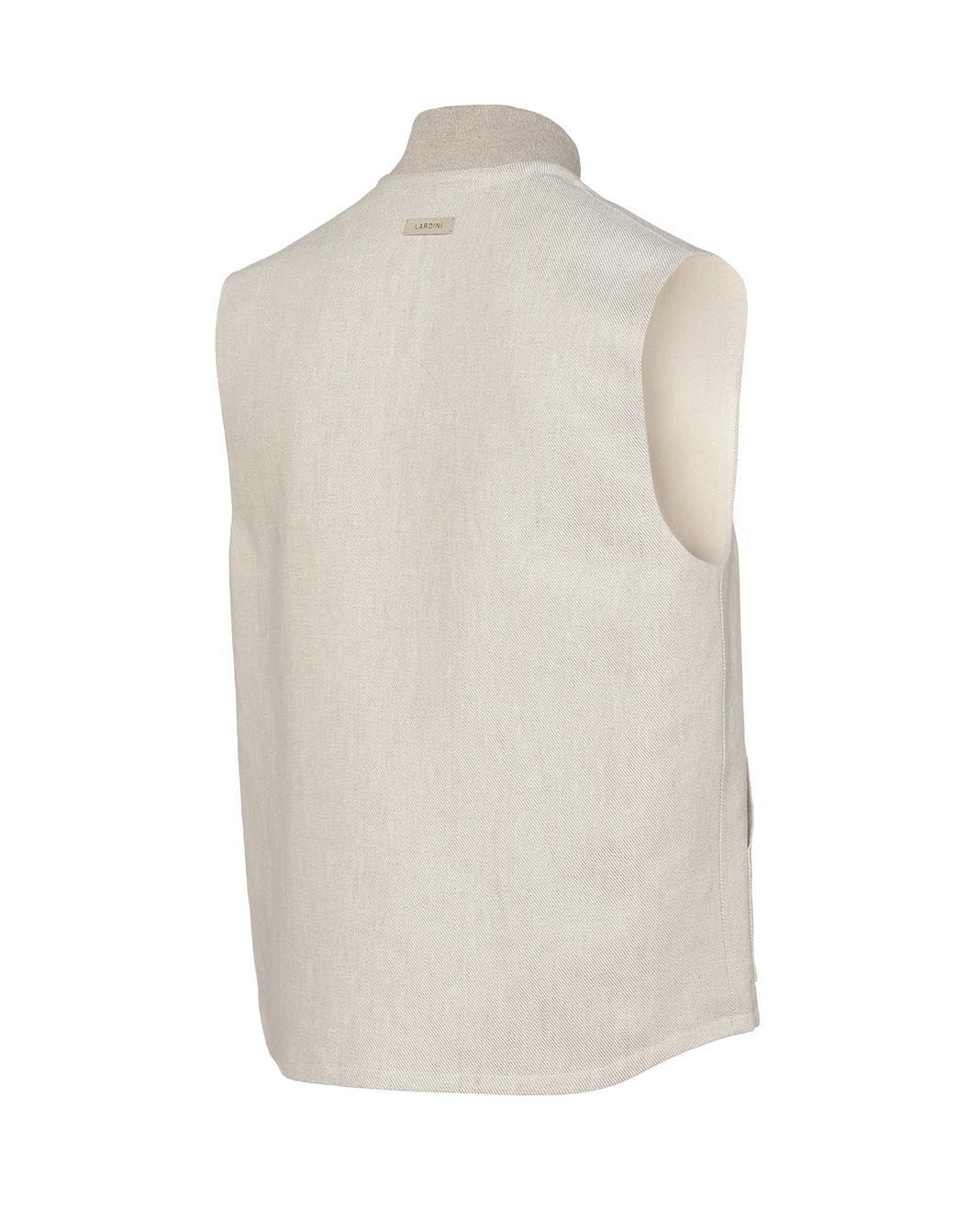 ローリネンダイヤゴナルノースリーブジャケット – LARDINI Online Store