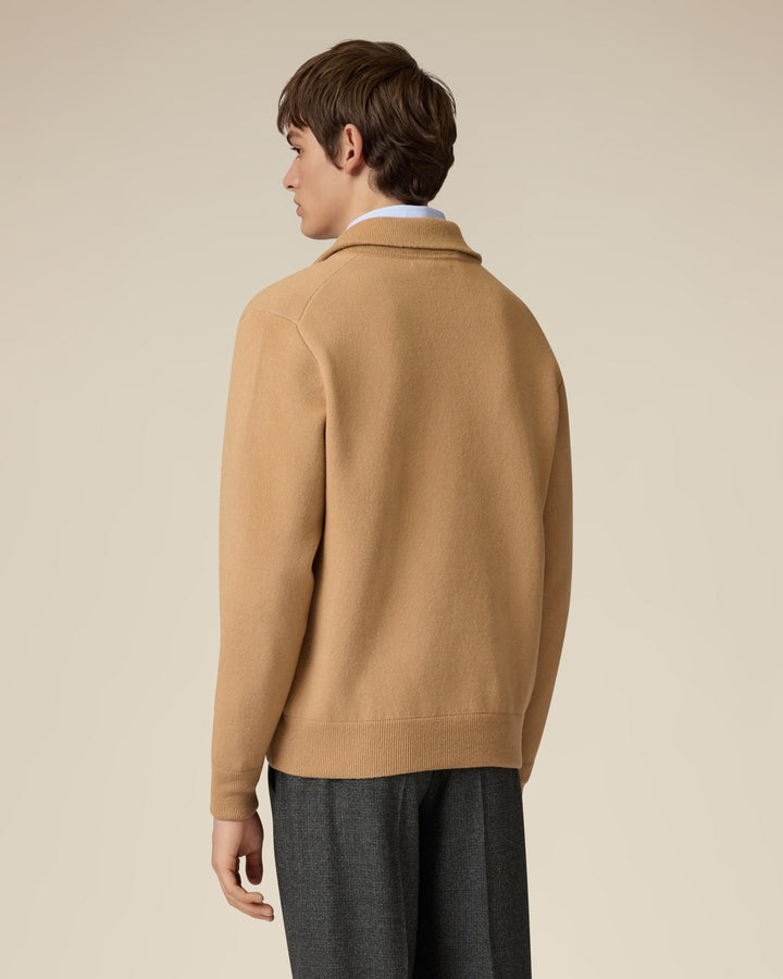 【希少（定価13万）】LARDINI　極上キャメル100％ジャケット ダブルフェイス ニットボンバージャケット – LARDINI Online Store
