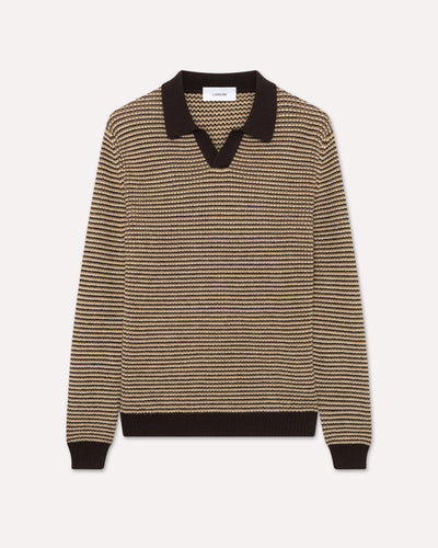 ラルディーニ コットンクレープ モックネックニット 近年モデル ホワイト 刺繍 KNIT / ニット – LARDINI Online Store